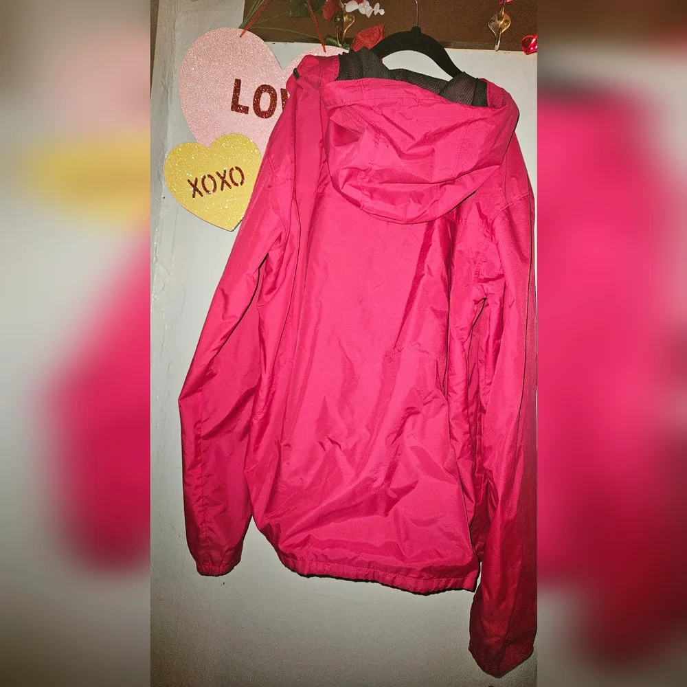 COLUMBIA Red/Pink Girls XL RainCoat - Picture 5 of 8
